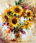 Figured Art Set pictura pe numere, cu sasiu, Buchet de floarea soarelui, 40x50 cm (PN186-Y)