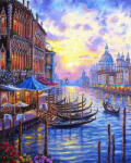 Figured Art Set pictura pe numere, cu sasiu, Marele canal din Venetia, 40x50 cm (PN161-Y)