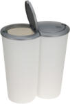 Excellent Houseware Cos gunoi dublu Excellent Houseware, polipropilena, 2x25 l, alb gri (KO-Y54980880) Cos de gunoi