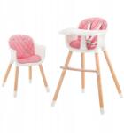 KinderKraft étkezőszék Sienna, rózsaszín, 2 az 1-ben, eltávolítható tálca (KKKSIENPNK0000)