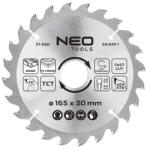 NEO TOOLS Panza de ferastrau circular din 165x30 mm, 24 dinti (57650)