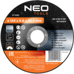 NEO Disc de taiere 125x0, 8x22, 2 mm, pentru metal (57690) Disc de taiere