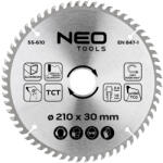 NEO TOOLS Ferastrau circular din 210x2, 2x30 mm 100 dinti, carbura (55610)