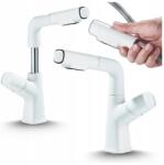 Ari Mosdó Csaptelep Fehér Fürdőszobai Csaptelep Kihúzható Álló kifolyócső Magas (Bateria Umywalkowa Nablatowa 0438)