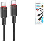 BOROFONE CABLU alimentare si date Borofone BX110, Fast Charging Data Cable pt. smartphone, USB Type-C la USB Type-C, 60W, 1m, negru 6941991120763 (timbru verde 0.18 lei) (6941991120763)