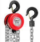 Anbull láncos csörlő, 1000kg teherbírás, 3m emelési magasság (B08JGY7R4T)