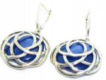  Fülbevaló Gyöngyház Kobalt Ezüst 925