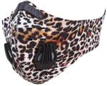 HOPE R Masca cu supape si filtru carbon activ antipoluare, reutilizabila, pentru alergat, bicicleta, trotineta, leopard (MSFCASPLPHP)