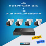 TP-Link NVR rögzítő - NVR1004H-4P + 4 db TP-Link IP PT kamera - C540V (NVR1004H-4xC540V)