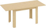 HomCom Kihúzható asztal, 140-180 cm, natúr fa felülettel, 6-8 fő részére