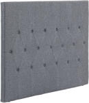 HomCom Steppelt fejtámla franciaágyhoz gombokkal és 2 akasztóval, ágy fejtámla, 160x7x120 cm, szürke