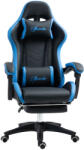 Vinsetto Sedia da Gaming ad Altezza Regolabile és Schienale Reclinabile Blu
