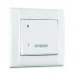  Defne, fehér, kétpólusú kapcsoló jelzőfénnyel (df2jf)