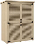 Outsunny fa kerti fészer, tárolószekrény - pepita - 104 790 Ft