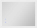  Kleankin Fürdőszobai Tükör LED Lámpával, Állítható Fényerővel és Memória Funkcióval, 70x50x3 cm, Átlátszó