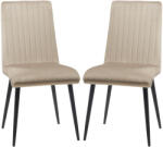 HomCom 2 db-os elegáns bársony étkezőszék szett - magas háttámlával