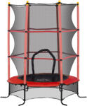 HomCom Gyerek Trambulin Ø163×190 cm - Biztonsági hálóval és védőrugókkal