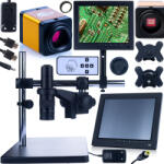  Earth Pro MCEP-0.5X-PZRR digitális mikroszkóp állítható karral + 8 hüvelykes mikroszkópkijelzővel + digitális mikroszkópkijelző tartóval + PEGASUS Pro mikroszkópkamera