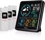 Kienzle DCF Rádióvezérelt Meteorológiai Állomás 3 Külső Szenzorral - Fekete (15004)