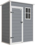 Outsunny Kerti Tároló Zárható Ajtóval, Ablakkal és Szellőzőnyílással, Szürke