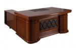  Birou Directorial A-2418, 180x95cm, cu extensie laterala si rollbox, culoare Nuc, lemn+mdf