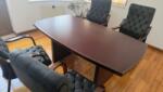  Masa conferinta 180cm, Nuc Negru, Lemn + MDF, C-2409