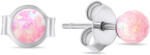 Brilio Silver Finom ezüst fülbevaló rózsaszín szintetikus opálokkal EA625WP
