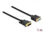 Delock Kábel DVI 12+5 csatlakozódugóval - VGA csatlakozódugóval 1 m (DL86752) (DL86752)