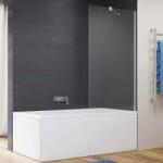 Ronal Bathrooms Paravan de cadă Ronal, Easy, Aquaperle, sticlă securizată de 6 mm, 80 x 150 cm, profil crom (STR4P6B0805007)