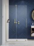 Radaway Furo Brushed Gold Walk-in szálcsiszolt arany zuhanyfal 120B (10106638-99-01L+10110594-01-01)