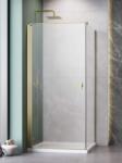 Radaway Nes Brushed Gold KDJ I szögletes szálcsiszolt arany zuhanykabin 90J+100 (10022090-99-01R+10039100-01-01)