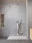 Radaway Modo New Brushed Nickel II Walk-in szálcsiszolt króm zuhanyfal 85 törölközőtartóval (389085-91-01W)