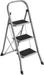 SONGMICS 3 lépcsős fellépő, összecsukható létra, szürke- fekete (GSL003GY01)
