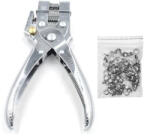  Fűzőlyuk Készítő Fogó Ezüst Karikákkal, Kézműves És Bőrmunkákhoz