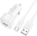BOROFONE USB-A + Cablu USB la Type-C inclus 18W Alb (KF2357679) - vexio