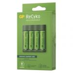GP akkumulátor töltő B421 + 4x AAA újratölthető elem, 2100 mAh, 1.2V, zöld EU (GP-C-B421-270AAHCE-EB4)