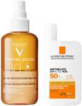 La Roche-Posay Anthelios & Vichy Capital Soleil Set - Fluid protector și apă de bronzare, 50 + 200 ml