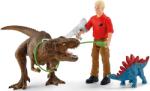 Schleich Figurina Schleich Dinosaurs - Atacul Tiranosaurului Rex (41465-11725) Figurina