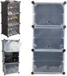  Moduláris Cipőpolc, Fekete 94, 2x43, 6x31, 5 cm