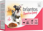 Briantos 12x100g Briantos Marha & sárgarépa falatkák szószban nedves kutyatáp