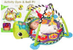 LEAN Toys Baby Turtle Oktatási Szőnyeg 3In1 Medence Labdák