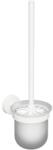 SAPHO - Falra szerelhető WC-kefe X-ROUND matt üveg/fehér XR303W (SH0400)