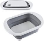 Salestore. ro 3 az 1-ben többfunkciós aprító Salestore. ro zöldség- és gyümölcstároló kosár, összecsukható mosogatótál, 5 literes űrtartalom, vízelvezető terület, tapadásmentes lábak, szürke/fehér (TOCATOR_COS-3048