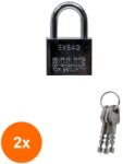 Z-tools Set 2 x Lacat Patrat Cromat, cu 3 Chei, 50 mm (LIZ-2xZLN-ZLN1786)
