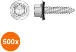 Index Set 500 x Surub Autofiletant Pentru Tabla+saiba 16mm Otel Zincat - 6.3 x 50 (COR-500xX40046350S)