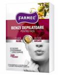 Farmec Benzi Depilatoare Farmec, pentru Fata, cu Ceara Alba si Ulei de Argan, 20 Benzi + 2 Servetele