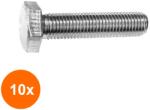 Schaefer-Peters Set 10 x Surub Cap Hexagonal Total Filetat 933 Inox A4-M8 X 40 (COR-10x09334840S)