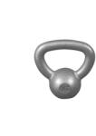 Gorilla Sports Kettlebell súlyzó öntöttvas 4 kg szürke (100338-00002-0009) - kokiskashop