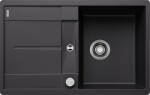 BLANCO Metra 45 S-F Silgranit mosogató csepegtető felülettel 77x49 cm és távműködtetővel, fekete 525917 (525917)