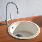 BLANCO Rondo 45 Silgranit mosogató túlfolyóval és lefolyógarnitúrával, törtfehér 527057 (527057)